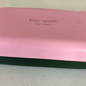 Kate Spade Hello Sunshine Cream and Green Eyeglass Case